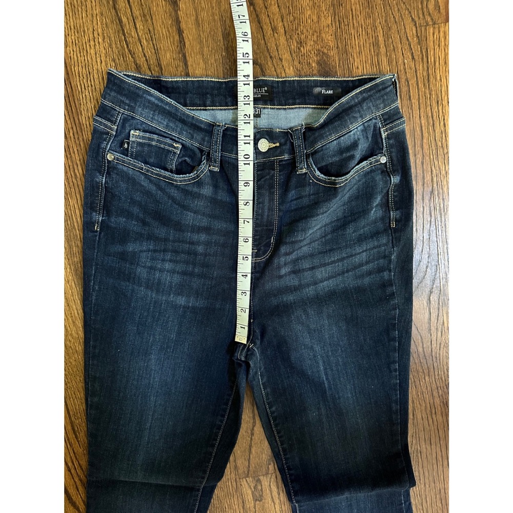 Judy Blue Women's High Rise Raw Hem Flare Jean Size 13/31 - Picture 5 of 7